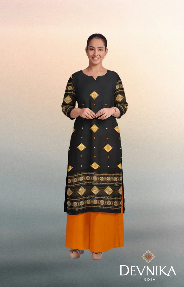 Black_Color_Top_With_Yellow_Color_Pant_&_Dupatta