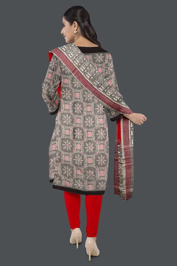 Redish_silver_Color_Top_With_Red_Color_Pant_&_Dupatta