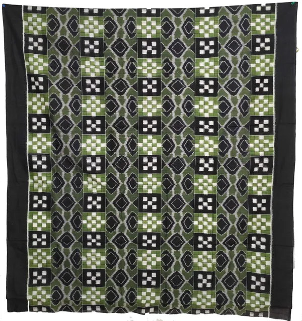 Black_Color_Top_With_Black_Color_Pant_&_Olive_Green_Color_Dupatta