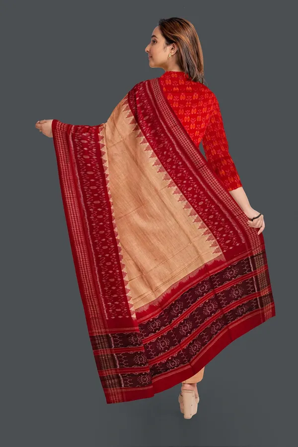 Red_Color_Top_With_Peach_Color_Pant_&_Dupatta