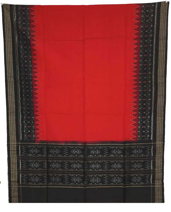 Black_Color_Top_With_Black_Color_Pant_&_Red_Color_Dupatta