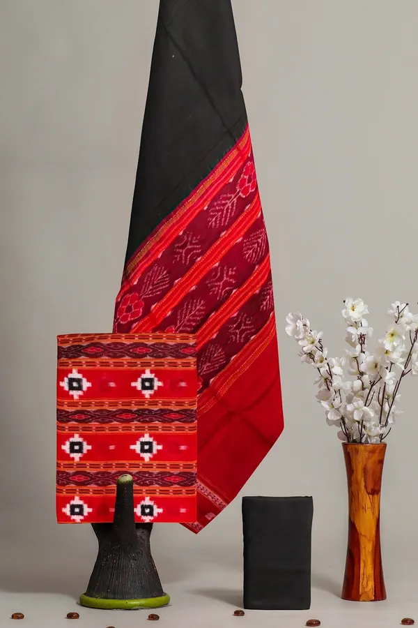 Red_Color_Top_With_Black_Color_Pant_&_Dupatta