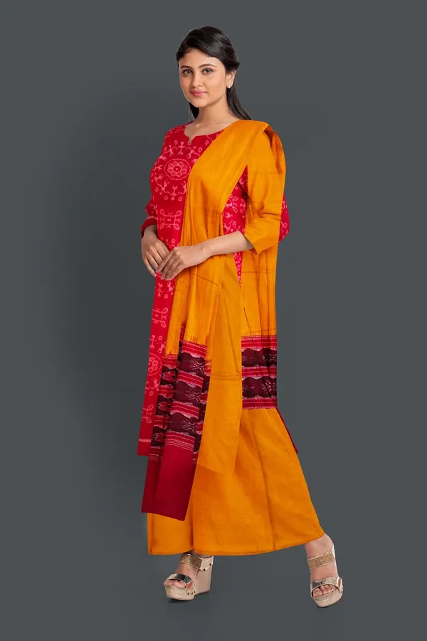 Red_Color_Top_With_Yellow_Color_Pant_&_Dupatta