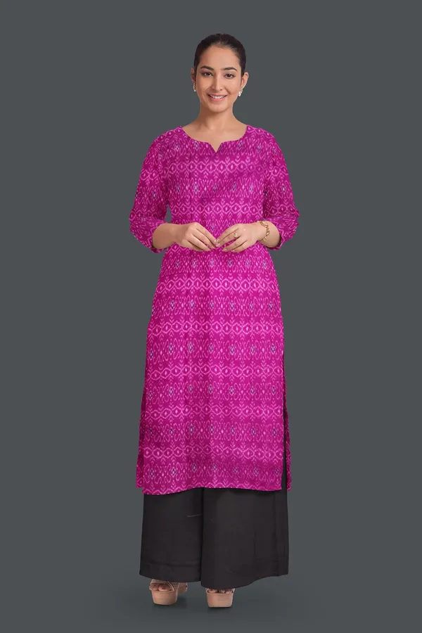 Magenta_Color_Top_With_Black_Color_Pant_&_Dupatta