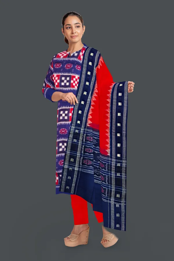 Blue_Color_Top_With_Red_Color_Pant_&_Dupatta