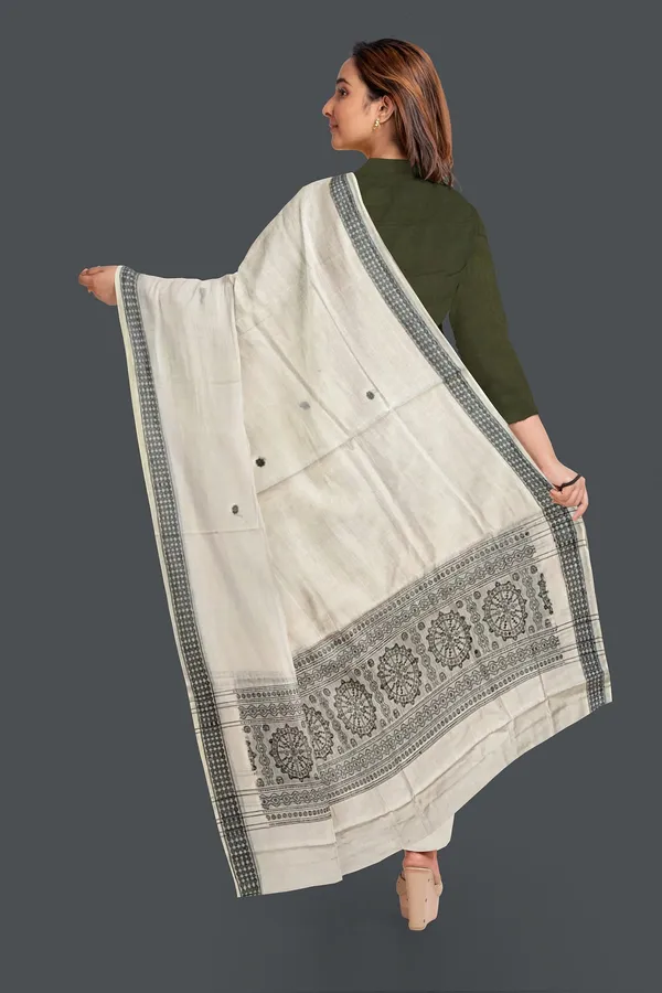 Dark_Olive_Green_Color_Top_With_White_Color_Pant_&_Dupatta