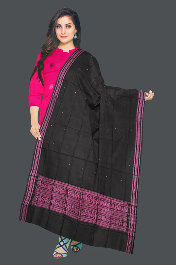 Pink_Color_Top_With_Black_Color_Pant_&_Dupatta