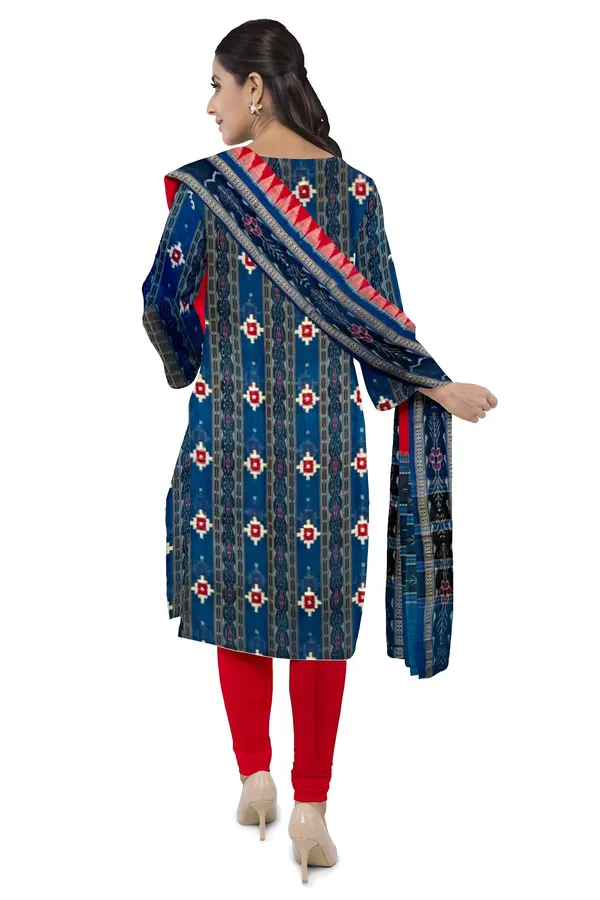 T_Blue_Color_Top_With_Red_Color_Pant_&_Dupatta