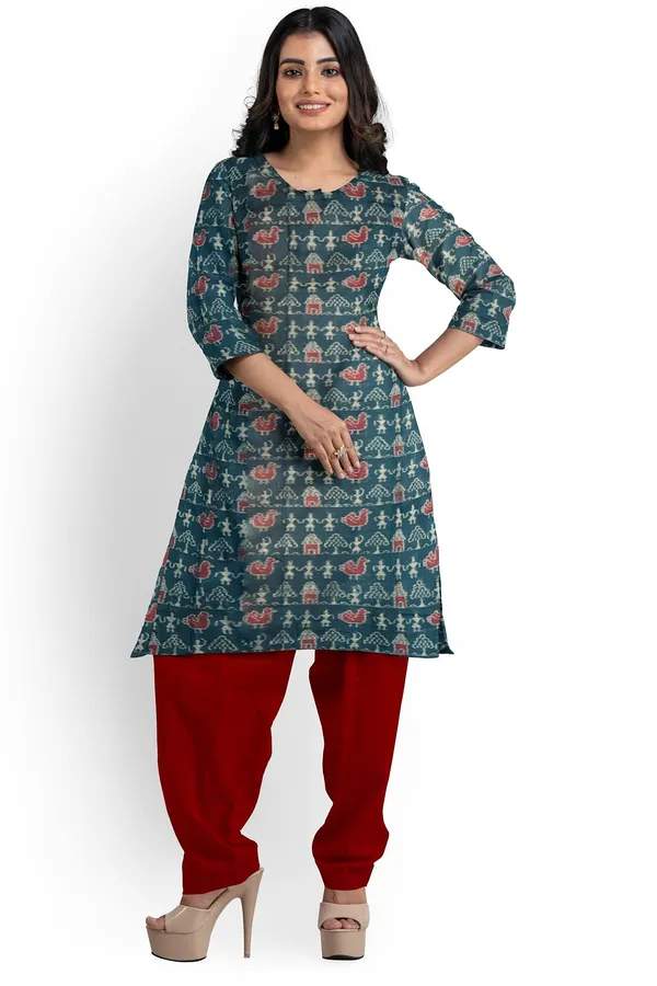 Sumati_Color_Top_With_Red_Color_Pant_&_Dupatta