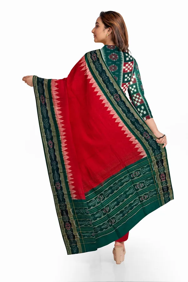 Green_Color_Top_With_Red_Color_Pant_&_Dupatta