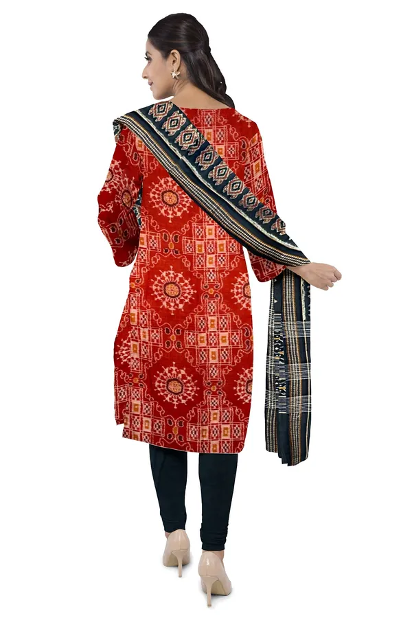 Rust_Color_Top_With_Black_Color_Pant_&_Dupatta