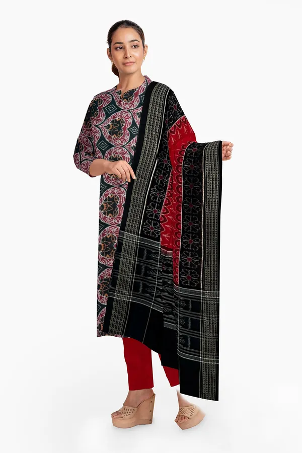 Black_Color_Top_With_Red_Color_Pant_&_Dupatta