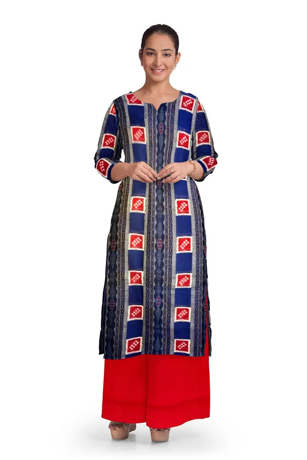 Blue_Color_Top_With_Red_Color_Pant_&_Dupatta