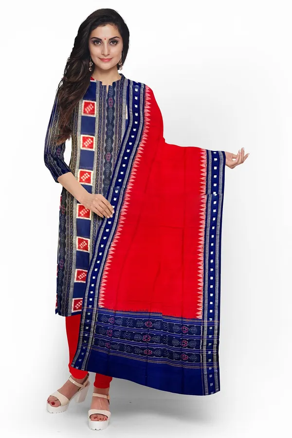 Blue_Color_Top_With_Red_Color_Pant_&_Dupatta
