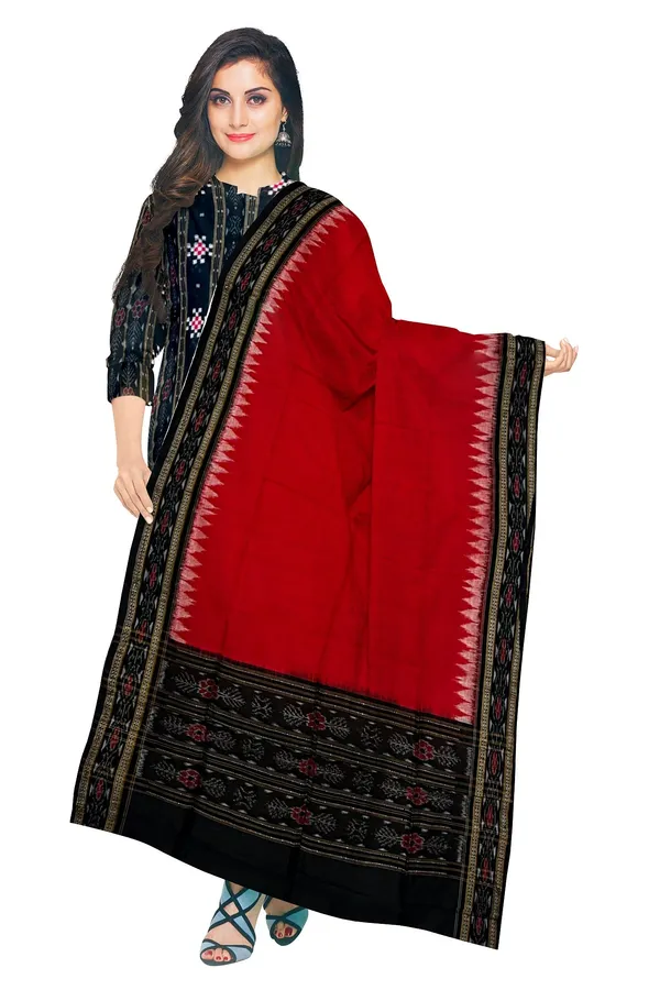 Black_Color_Top_With_Red_Color_Pant_&_Dupatta