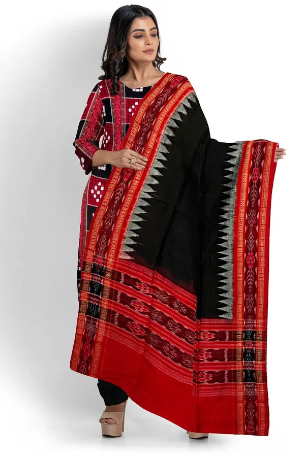 Black_&_Red_Color_Top_With_Black_Color_Pant_&_Dupatta
