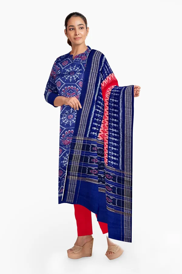Blue_Color_Top_With_Red_Color_Pant_&_Dupatta