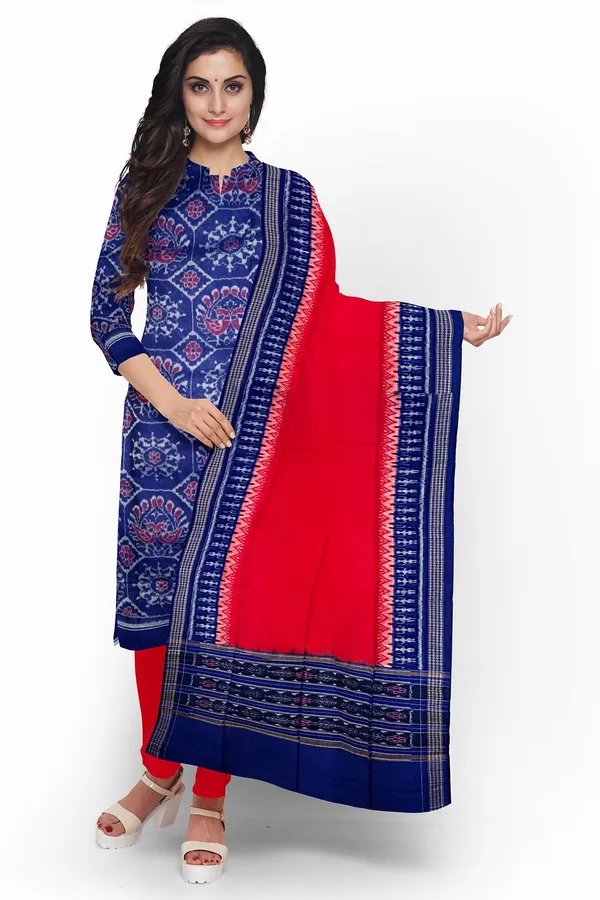 Blue_Color_Top_With_Red_Color_Pant_&_Dupatta