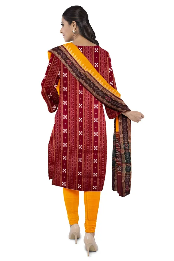 Maroon_Color_Top_With_Yellow_Color_Pant_&_Dupatta
