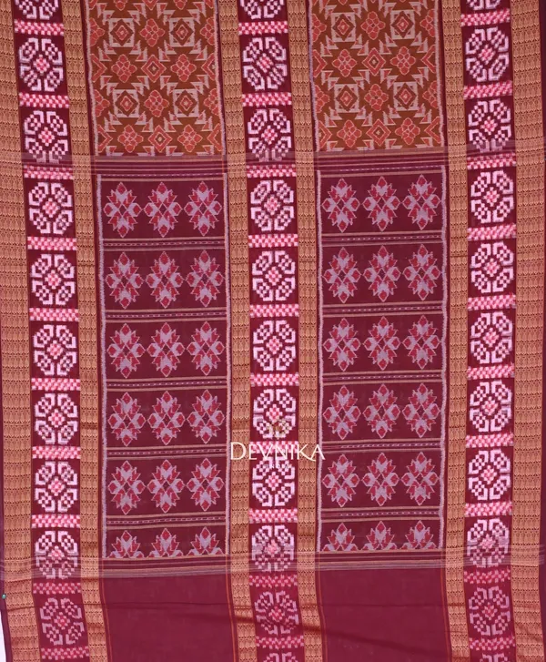 Bronze_Silk_Handloom_Bandha_Pasapalli_Saree_For_Women