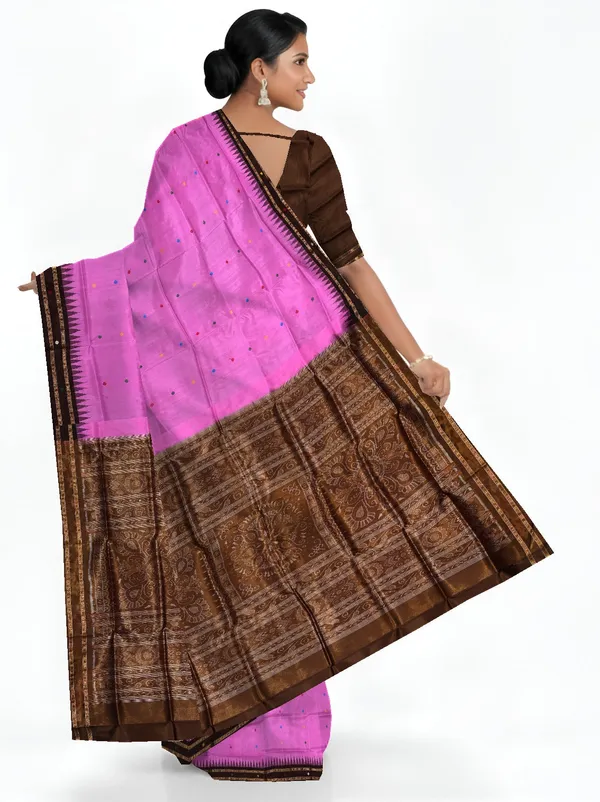Baby_Pink_Silk_Handloom_Bomkai_Pata_Saree_For_Women