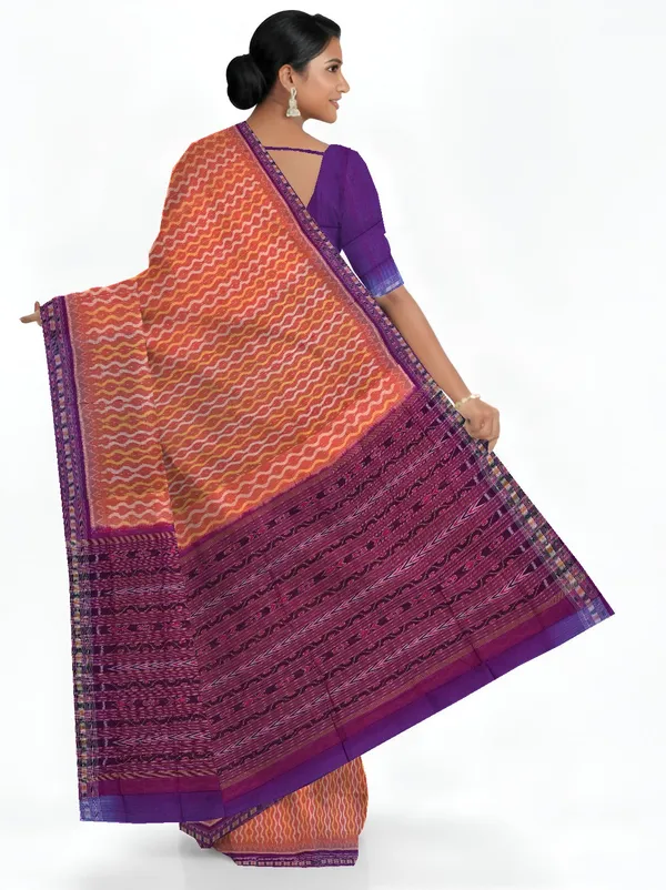 Deep_Rust_Cotton_Traditional_Body_Bandha_Handloom_Saree_For_Women