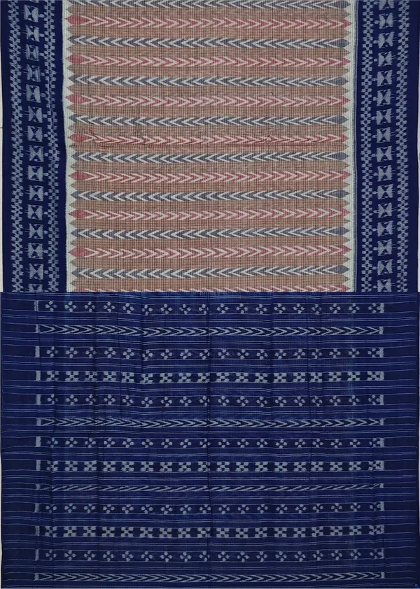Brown_Red_Cotton_Handloom_Dhanpatri_Bandha_Saree_For_Women