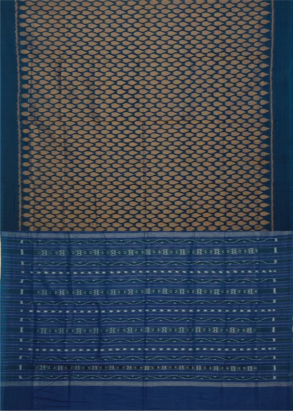 Golden_Brown_Cotton_Tikili_Bandha_Saree_For_Women
