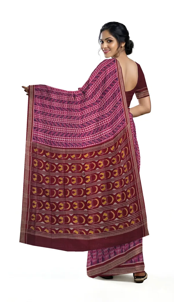 Deep_Magenta_Cotton_Body_Bandha_Saree_For_Women