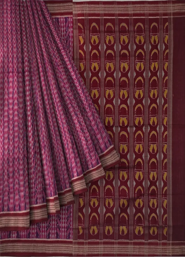 Deep_Magenta_Cotton_Body_Bandha_Saree_For_Women