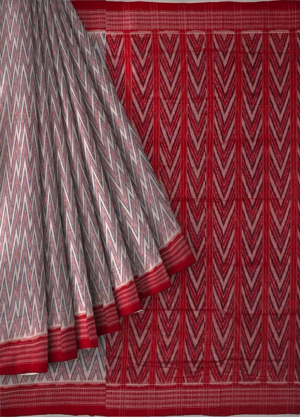 Red_White_Blue_Cotton_Body_Bandha_Saree_For_Women