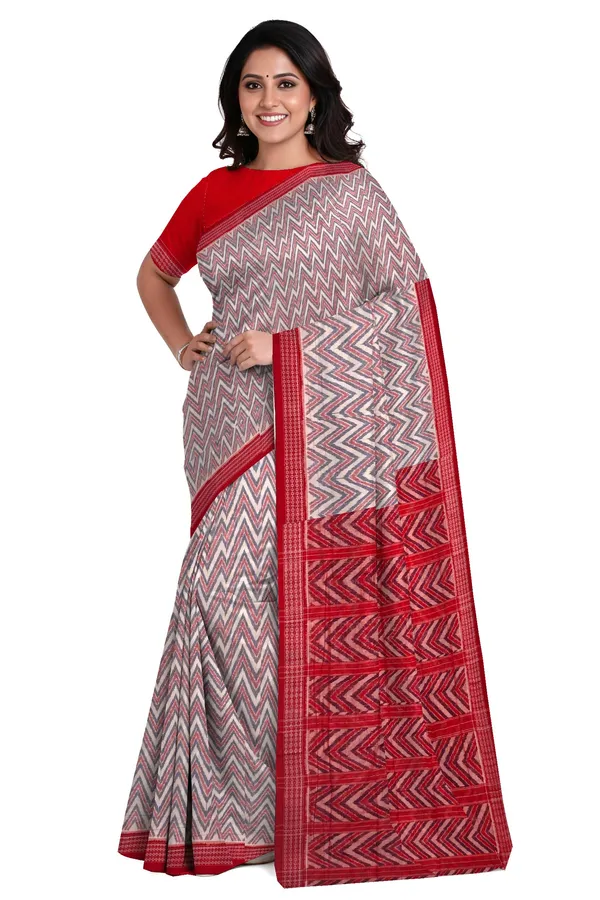 Red_White_Blue_Cotton_Body_Bandha_Saree_For_Women