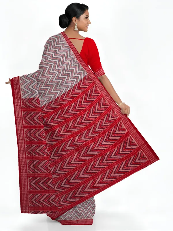 Red_White_Blue_Cotton_Body_Bandha_Saree_For_Women