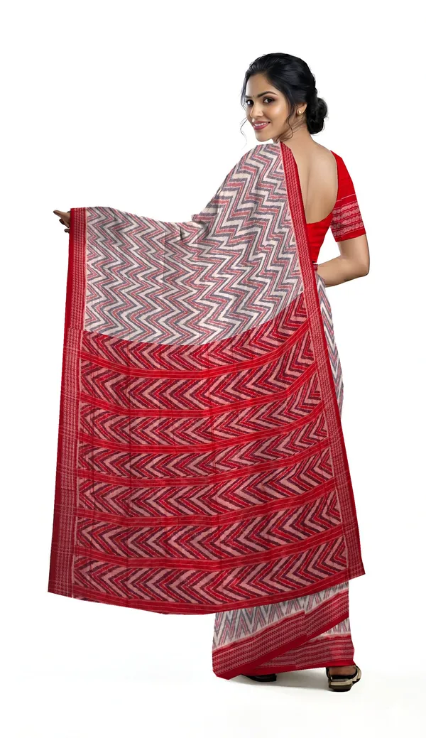 Red_White_Blue_Cotton_Body_Bandha_Saree_For_Women