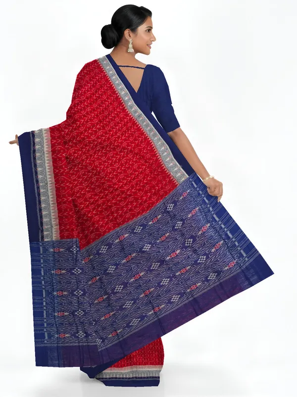 Red_Cotton_Handloom_Body_Bandha_Saree_For_Women