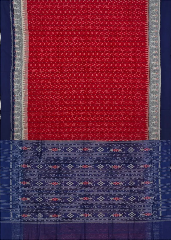 Red_Cotton_Handloom_Body_Bandha_Saree_For_Women