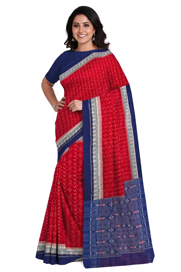 Red_Cotton_Handloom_Body_Bandha_Saree_For_Women