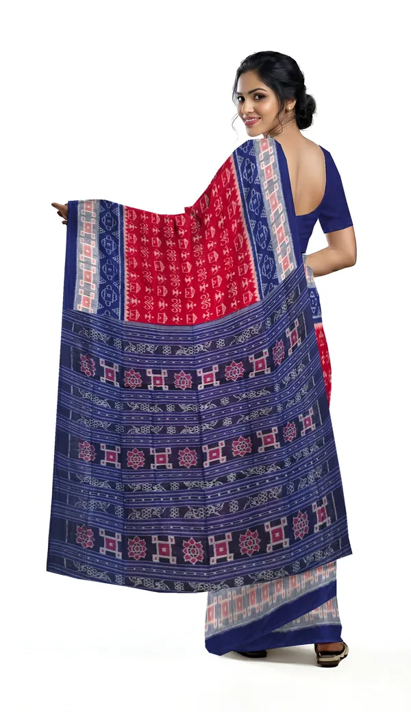 Maroon_Terracotta_Cotton_Handloom_Bandha_Saree_For_Women
