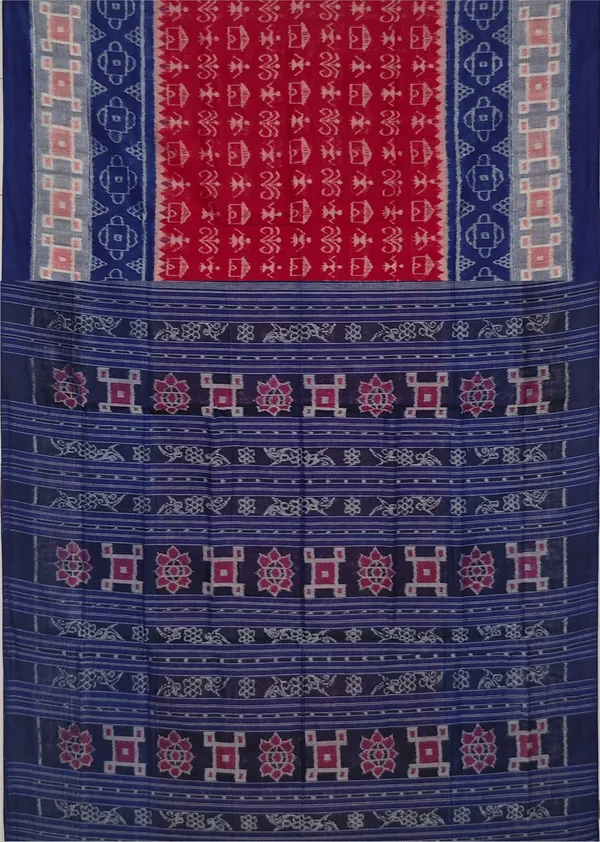 Maroon_Terracotta_Cotton_Handloom_Bandha_Saree_For_Women