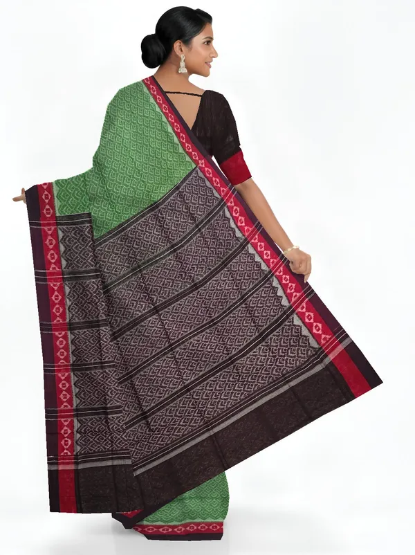 Olive_Green_Cotton_Body_Bandha_Saree_For_Women