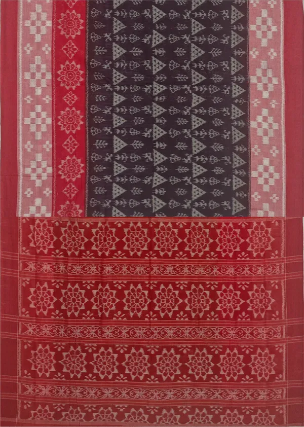 Deep_Coffee_Cotton_Handloom_Body_Bandha_Saree_For_Women