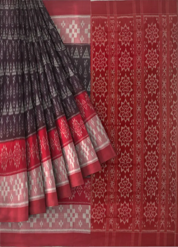 Deep_Coffee_Cotton_Handloom_Body_Bandha_Saree_For_Women