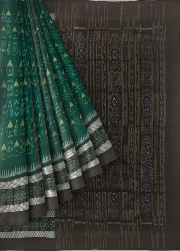 Green_Cotton_Handloom_Body_Bandha_Saree_For_Women