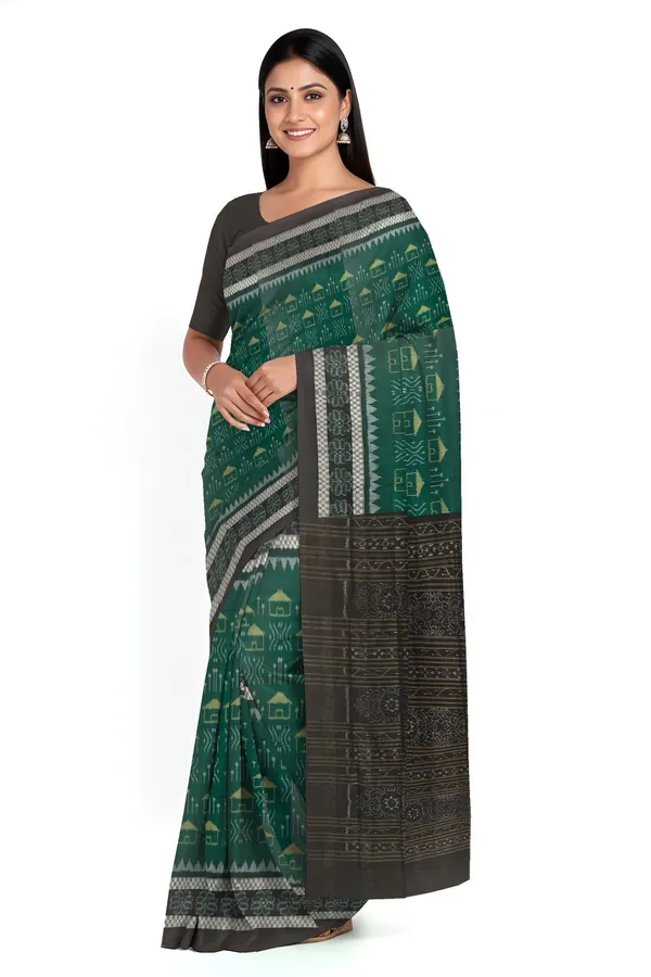 Green_Cotton_Handloom_Body_Bandha_Saree_For_Women