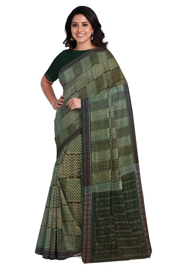 Light_Green_Cotton_Handloom_Body_Bandha_Saree_For_Women