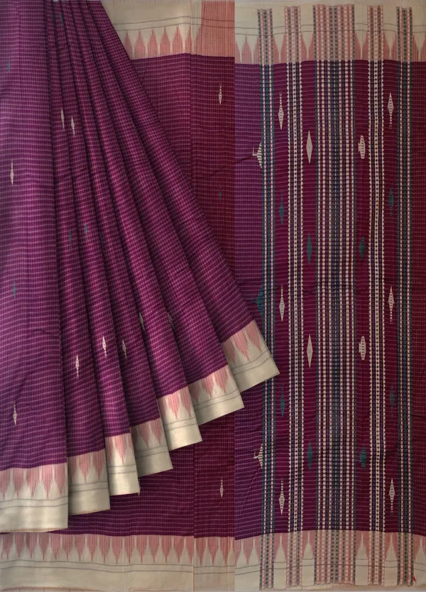 Purple_Cotton_Handloom_Kotpad_Temple_Border_Saree_For_Women