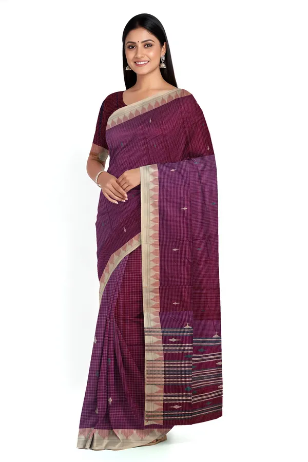 Purple_Cotton_Handloom_Kotpad_Temple_Border_Saree_For_Women