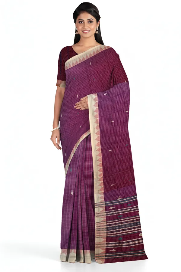 Purple_Cotton_Handloom_Kotpad_Temple_Border_Saree_For_Women