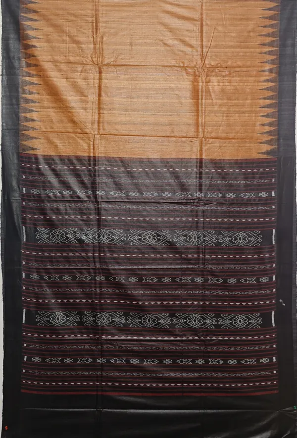 Golden_Brown_Silk_Handloom_Temple_Border_Kotpad_Saree_For_Women