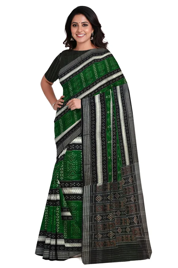 White_Cotton_Handloom_Mania_Bandha_Katiki_Saree_For_Women